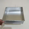 Cake Baking Pan Square Shape Baking Mould, Silver 7x7 inches. 