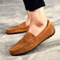 Men Casual Shoes Fashion Suede Leather Men Loafers High Quality Moccasins Slip On Men's Flats Lightweight Driving Shoes 38-47. 