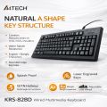 A4TECH KRS-82BD Wired Multimedia Keyboard With Bangla - Original A4TECH bangla keyboard, usb wired keyboard, multimedia, computer, office, ergonomic, budget, desktop, laptop external, splash resistant, durable, standard full size cheap comfortable typing.