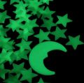7 Pcs Night Glowing Radium Stars Moon Stickers Glow in The Dark Big and Small Night Radium Star Wall Ceiling Radium Stickers for Bedroom & Kids Room Self Adhesive. 