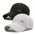 2pcs Sports Baseball Cap, Snow Mountain Print, Quick-drying, Spring Summer Leisure, D Suitable for Both Men and Women. 