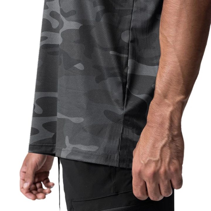 Camouflage%20Running%20T-shirts%20Mens%20Oversized%20Half%20Sleeve%20Dropped%20Shoulder%20Loose%20Fitness%20T%20Shirt%20Summer%20Gym%20Bodybuilding%20Tops%20Tees%20-%20Image%203