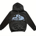 Europe and America dark sweatshirt men's and women's hoodies Goth couple Harajuku large size zipper hoodie. 