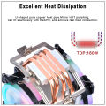 X99 Processor Cooler Lga 2011 V3 4pin Rgb Fan Cpu Tower Heatsink 4 Heatpipes Cooling Cpu for Intel LGA 1200 1150 AMD AM4. 