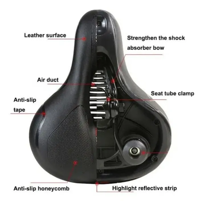 Active%20Zone%20Ventilation%20Cutout%20Bike%20/%20Bicycle%20/%20Cycle%20Seat%20/%20Saddle%20with%20Back%20Reflector%20Light%20-%20Image%206