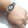 YA ALi (as) Black  Aqeeq Zulfiqar Steel Silver Italian Bracelet
TopFashion High quality Imaam Ali Zulfikaar Black Stone Braclate For Men. 