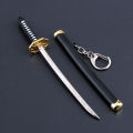 Mini Toy Samurai Knife Key Chain, Toy Metal Weapon Sword Keychain Key Ring Weapon Model, Alloy Keychain For Men. 
