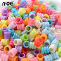 iYOE 300pcs Mix Tube Acrylic Beads Big Hole Plastic Spacer Beads For DIY Jewelry Making Bracelet Necklace Handmade Keychain.