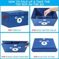 Panda Design Folding Storage Bins Quilt Basket Kid Toys Organizer Storage Boxes Cabinet Wardrobe Storage Bags. 