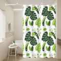 1pc Monstera Leaf Popular Shower Curtain Waterproof PEVA Botanical Bathroom Decor. 