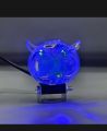 Owl Shape Crystal Multi Color Drl Led Fog Light For Bikes. Universal Fitment, Fog Light For Bikes- 8 Working Modes ( PLease Use it ON Battery)- Metal Back Body. 