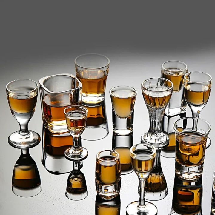 2/6/PCS Crystal Cup Shot Glass Cup Creative Spirits Wine Glass Cup Glasses Party Drinking CharmingThick BottomCup Wine Glass