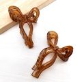 Ponytail Bow Big Hair Claw Crab Hair Accessories Ladies Solid Color Gradient Color Acrylic Bow Hairpin Hairpin Girl Headband. 