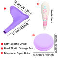 Silicone Urinal with Storage Box Portable Foldable Reusable Women Pee Funnel Outdoor Emergency Urinal Tool for Pregnant Woman. 