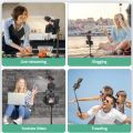 Smartphone Video Vlogging Kit with LED Light, Phone Holder, Microphone, Tripod, TECELKS YouTube Starter Kit for iPhone/Android, Content Creator Kit for Video Recording Vlogging. 
