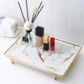 washroom wash storage rack cosmactic storage rack storage baskit desktop marble storage tray party cake tray dessert plate. 