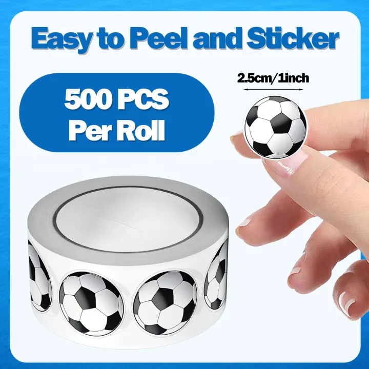 500Pcs/Roll%20Colorful%20Footballs%20Soccers%20Sport%20Stickers%202.5cm/1.0''%2016%20Designs%20Decals%20Diy%20Adorn%20%20for%20Various%20Packaging%20-%20Image%202