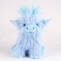 25cm Simulation Kyloe Cream Highland Cow Animal Plush Toy Soft Stuffed Highland Cow Cattlle Plushie Birthday for Kids Girls.