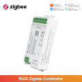 Tuya Zigbee Smart LED Strip Controller SPI Dimmer RGBCCT RGBW LED Light Controller 5-24V With Remote For LED Tape Lights lightify. 