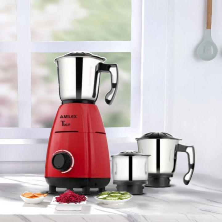 Indian Mixer Grinder 600 Watts Power 3 Pcs Stainless Steel Jars with 12 Months Warranty