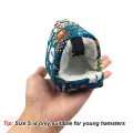 1pc Cute Print Bird Bed Mini Cage Rabbit Squirrel Mat Guinea Pig Nest Hamster House Small Animal Sleeping Bed Pet Hanging Cage. 
