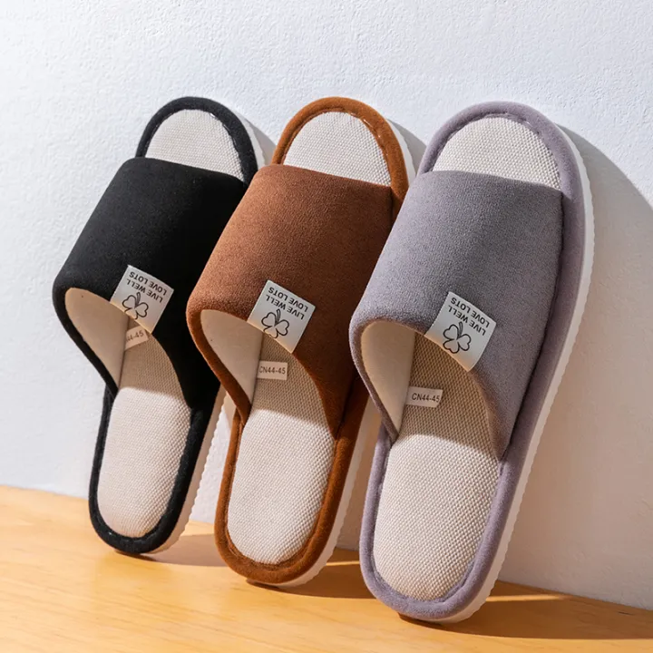 Slippers%20for%20Men%EF%BC%8CNon-Slip%20Soft-Soled%20Indoor%20House%20Slippers%20for%20Spring&Summer,%20All-Season%20Linen%20Home%20Comfortable%20Slippers%20-%20Image%202