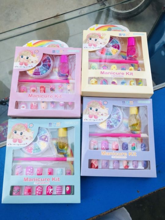 Nail Art Kit for Girls with Nail Polish | Kids Nail Kit Set | Birthday Gift for Little Girls | Artificial Nails Kit for Girls| Manicure Nail Kit with Cute Nail Designs | Nail Art Kit for Kids Pretend Play | Nail Manicure Set Nail Care | Fun Nail Art for