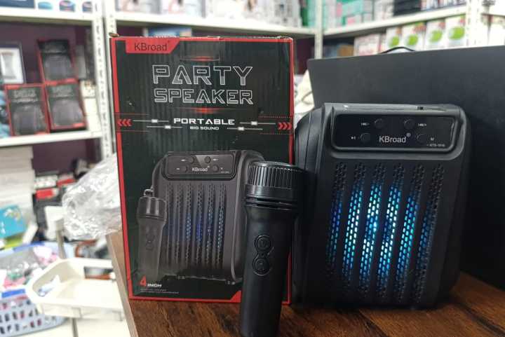 Bring the party anywhere with the KTS-1972 Portable Wireless Bluetooth Speaker - your ultimate all-in-one sound system! This high-performance speaker features dual 3" Buffel subwoofers that deliver deep bass and rich stereo sound, perfect for parties, gat