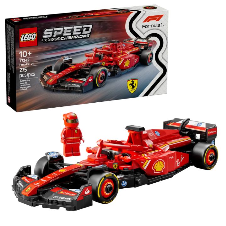 LEGO Speed Champions Ferrari SF-24 F1 Race Car – Set 77242 (275 Pieces)