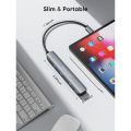 6-in-1 USB C Hub Docking Station with 4K HDMI 60Hz, Gigabit Ethernet, 100W PD Fast Charging, 2 USB 3.0, USB-C Data Port, Aluminium Housing for MacBook Pro/Air, Steam Deck, iPad Pro, Surface Pro, Dell XPS, Type-C Devices, Ideal for Work & Gaming. 