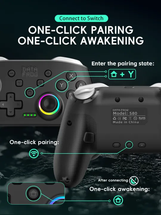 Data%20Frog%20Wireless%20Controller%20For%20%20Switch%20OLED/LITE/PC%20Console%20Pro%20Gamepad%20with%20Programmable%20Turbo%20Function%20RGB%20Light%20-%20Image%204