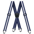 Hidden Suspenders for Men 1.6" Wide Elastic Adjustable Work Suspenders Heavy Duty with 4 Snap Loop X-back Braces for Trousers. 