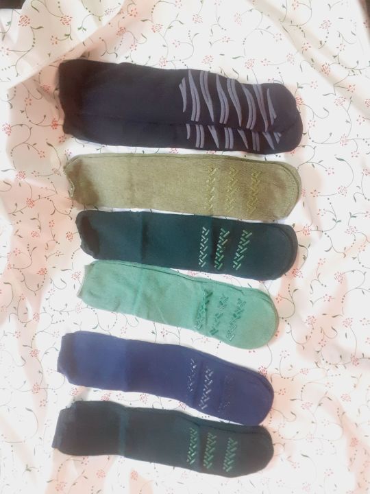 6 Pair Anti Slip Grip Non Skid Crew Cotton Socks