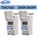 1pc Electronic Weekly 7 Days Programmable Digital Timer Switch Relay Control 220V 230V 8A 10A 16A Din Rail THC15A. 