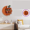 special design by timber zone wooden wall rack moon style.