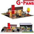 G Fans 1/64 Scale Car Garage Miniatures Model Car Parking Lot Diecast Scene Display Vehicle Scene Toy Background Collection. 