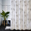 Bathroom Shower Curtains PEVA Waterproof Thickening Bath Curtain With Hooks Rustproof Metal Grommets Leaf Pattern Shower Curtain. 