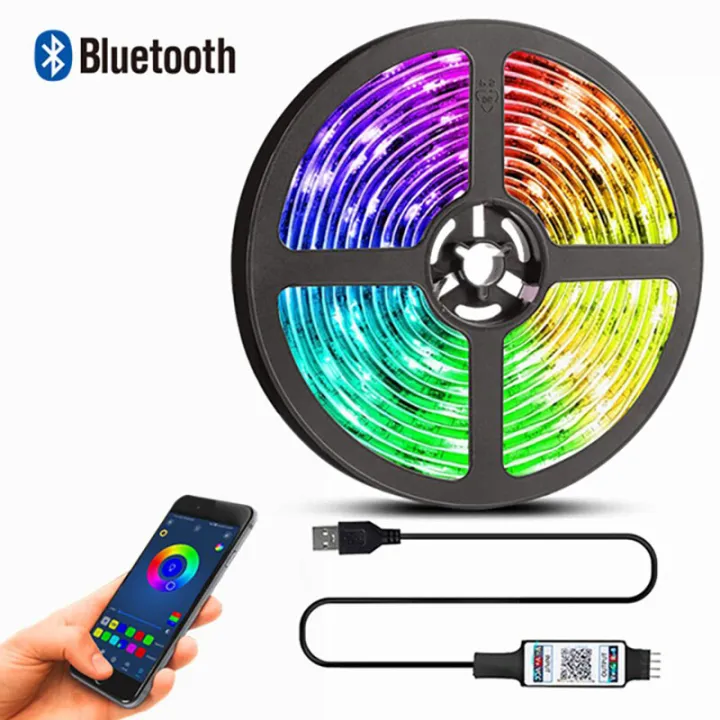USB Led Strip Lights DC 5V RGB 5050 Bluetooth APP Control Led Flexible ...