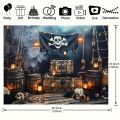 Pirate themed polyester photography background, perfect for teenage birthday parties, indoor/outdoor decoration. 