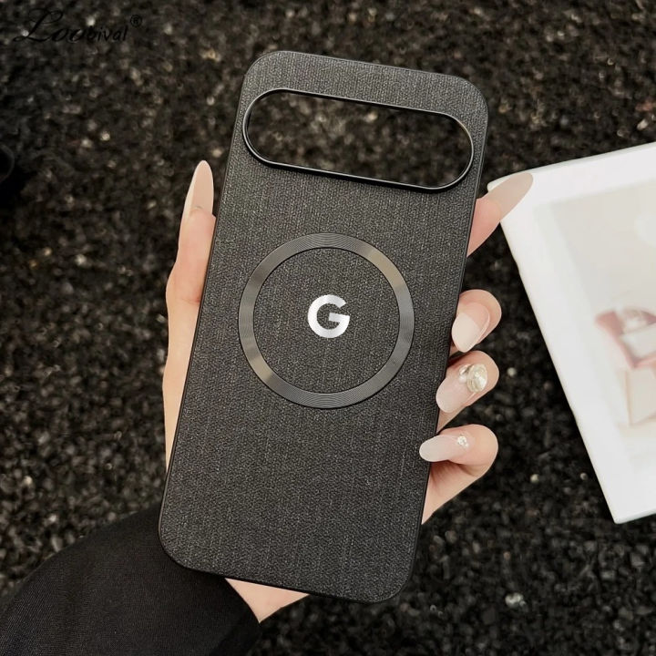 Fabric%20Cloth%20Leather%20for%20Magsafe%20Case%20for%20Google%20Pixel%2010%209%20Pro%20XL%209A%208A%207A%20Pro%20Magnetic%20Wireless%20Charging%20Slim%20Shockproof%20Cover%20-%20Image%202