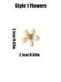 8 Pieces of Flower Design Shoe Decorations, Beige and Coffee Flower Accessories, Suitable for Hollow Clogs, Garden Shoes, DIY Holiday .