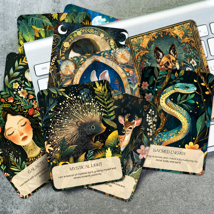 50pcs%20Spirit%20Animal%20Tarot%20Cards%20for%20Women,%20Inspirational%20Affirmation%20Cards,%20Guidance%20for%20Personal%20Growth,Love,Spiritual%20Journey%20-%20Image%203
