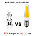 Ultra Bright E12 E14 Led Lamp AC220V 110V 2W 4W Filament Light 360 Degree LED Bulb Replace Halogen 40W Chandelier Lights. 