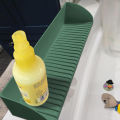 One Piece Bathtub and Sink Splash Guard - Silicone Bathtub Splash Guard, Bathtub Tray Holder, Bathtub Splash Guard with 4 Suction Cups, Silicone Water Barrier.