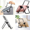 Portable Metal Foldable Adjustable Phone Tablet Stand, Desktop Holder Mount Adjustable Desk Support Flexible Phone Stand.