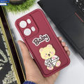 Oppo Reno 13 Pro Cover - Pink - Cute 3D Cartoon Girls Soft Silicone Back Cover. 