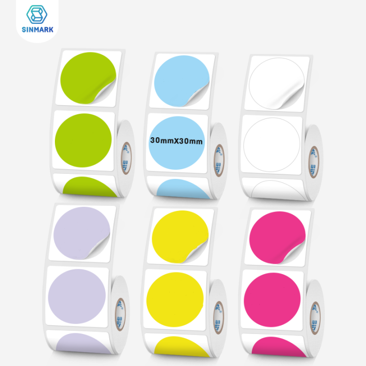Circular Color Label Thermal Paper Sticker Used for Sinmark Portable ...