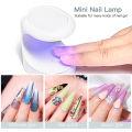 MEET ACROSS Nail Dryer MINI USB UV LED Lamp Nail Art Manicure Tools 60S Fast Drying Curing Light for Gel Polish. 