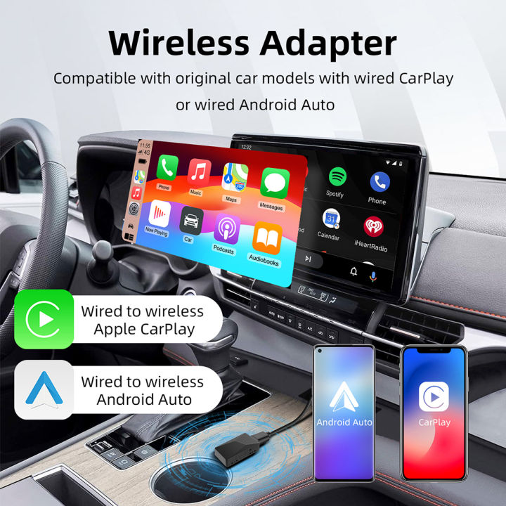 NEW%202in1%20Wireless%20CarPlay%20Android%20Auto%20Wireless%20Adapter%20Smart%20USB%20Dongle%20Mini%20Box%20Plug%20And%20Play%20WiFi%20Fast%20Connect%20-%20Image%205