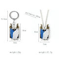 Cartoon Keychain Anime Attack On The Giant Investigation Corps Logo Keychain Car Keychain Bag Pendant Accessories Toys .